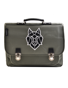 Grand cartable Loup Gris