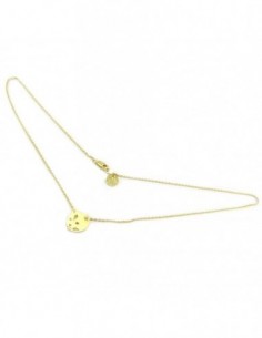 Collier chat yeux percés dorés -7BIS 2