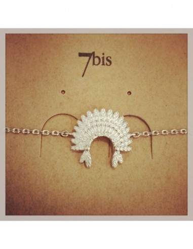 Bracelet coiffe d'indien Argent 7Bis