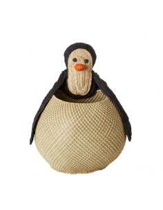 Panier Raffia Pingouin