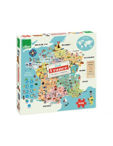 Carte de France puzzle 300 Pcs Ingela...