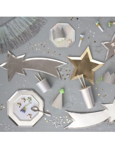 assiettes étoiles dorées... 2