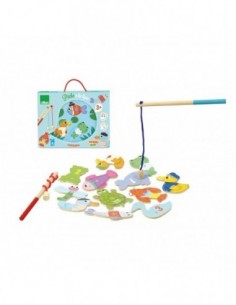 Jeu de pêche magnétique Etang en bois de