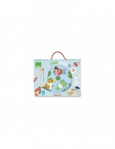 Jeu de pêche magnétique Etang en bois de 2