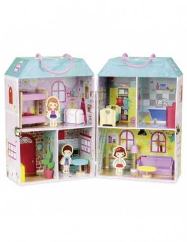 Maison de poupées en valise
