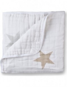 COUVERTURE DE REVE Super Star étoiles beiges Aden et Anais 2