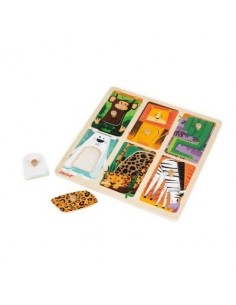 Puzzle tactile animaux du zoo