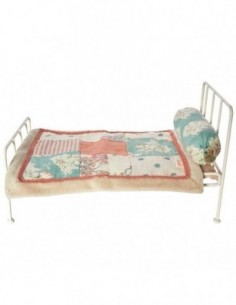 Lit métal et parure blanc-Mini