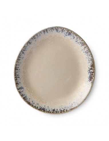 70s ceramics: assiette plate, bark