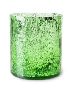Vase en verre de guépard, vert