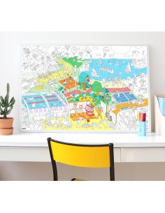 Poster géant à colorier Sport 2