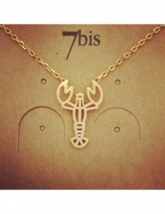 Collier fin homard percé doré - 7BIS