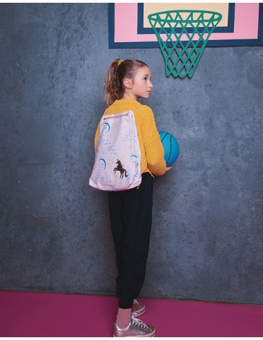 Sac De Gymnastique Personnalisable Fille - Corail Dégradé, 44.7x23x23 Cm, Pour Danse, Sport, Voyage - 13