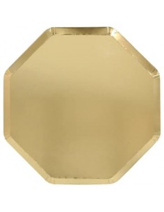 8 assiettes à dessert Or