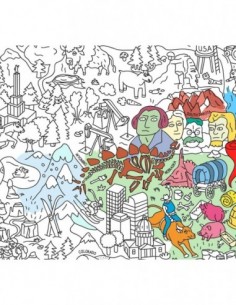 Poster à colorier USA 2