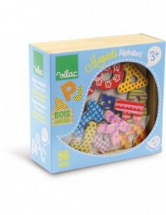 Magnets alphabet majuscule 56 pcs en bois