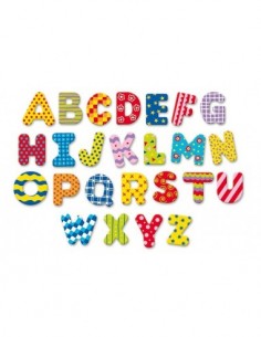 Magnets alphabet majuscule 56 pcs en bois 2