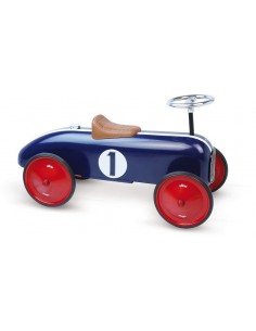 Porteur voiture vintage bleue