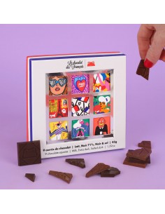 Coffret de 9 carrés lait,... 2