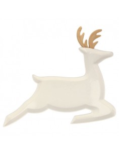 Assiette à renne en porcelaine 2