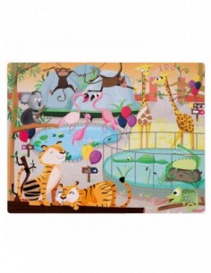 Puzzle Tactile Une journée au zoo"- 20 pièces"