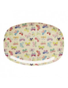 Assiette  Rectangulaire Mélamine Papillons