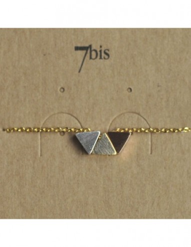 Collier 3 Triangles Tricolores