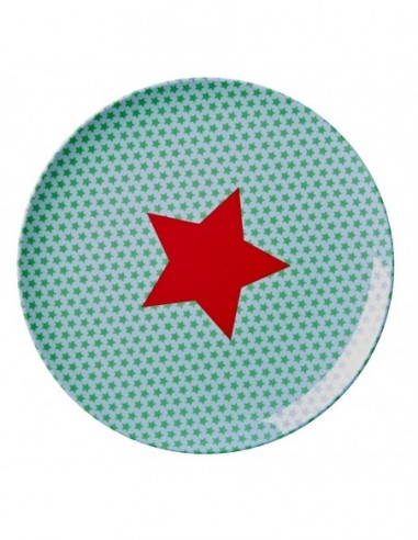 Assiette Plate étoile turquoise