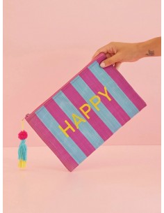 Pochette rayée - HAPPY -...