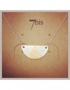 Collier demi cercle et triangle argent - 7BIS