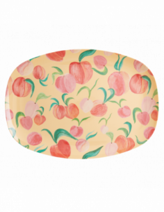 Assiette rectangulaire mélamine Peach