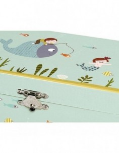 Musical Cube Box Ninon Aquatic-figurine Ballerina 2