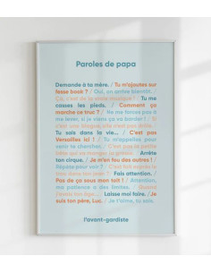 Affiche Définition Beau Père - Poster idéale pour offrir en cadeau de Noël  à un super beau papa par Le Temps des Paillettes