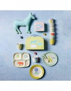 Assiette creuse Mélamine Bambou Animaux 2