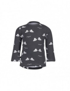 Tshirt gris Henley"manches longues Noeser"