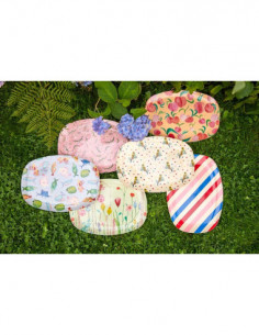 Assiette rectangulaire mélamine Peach 2