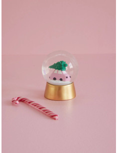 Boule à neige voiture rose 2