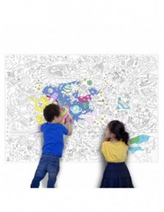 Poster géant à colorier Cosmos