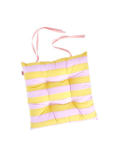 Galette de chaise - Jaune Rayé