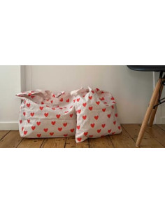 Tote bag coeur - grand modèle 2