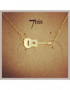 Collier fin guitare doré - 7BIS