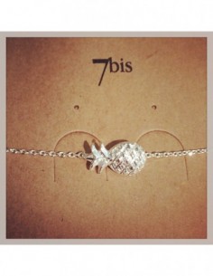 Bracelet fin ananas argenté - 7BIS