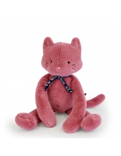 Peluche Chat rose Méloé 37cm