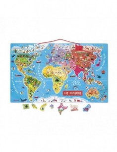 Puzzle Monde Magnétique 92 pcs (bois)