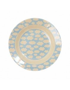Assiette creuse imprimée Nuage