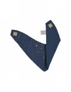 Bavoir bandana Lucky bib gold stella/ night blue 2