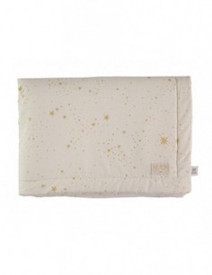 Couverture Laponia mini étoile dorée blanc