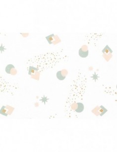 Couverture Laponia mini Aqua eclipse blanc