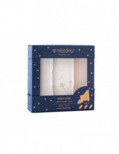 Lot de 3 Langes New Pink