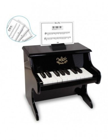 Piano noir 18 touches avec partitions A5144/8296